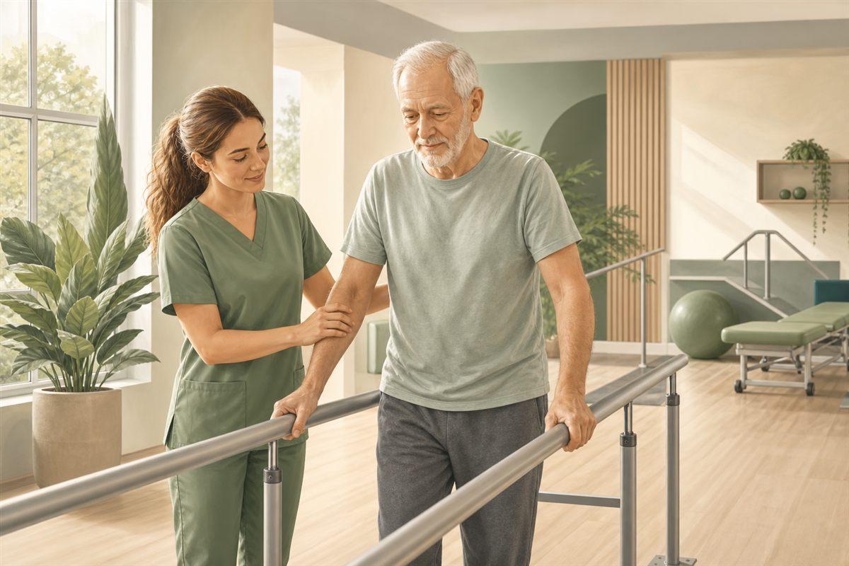 Yaşlı destek programları — uzman eşliğinde rehabilitasyon
